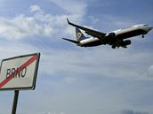 Lestadlo společnosti Ryanair nad Brnem Lestadlo společnosti Ryanair nad Brnem