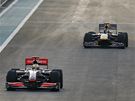Velk� cena Ab� Z�b�: Lewis Hamilton vede p�ed Sebastienem Vettelem 