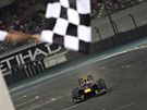 C�l z�vodu formule 1 s �achovnicov�m praporem
