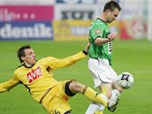 Petr Šíma ve žlutém dresu Českých Budějovic.