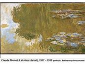 Claude Monet: Lekníny (detail), 1917 - 1919 pochází z Batlinerovy sbírky, musea Albertina ve Vídni