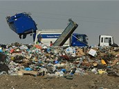Skládka odpadu v Žabčicích. Skládka odpadu v Žabčicích.