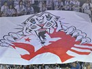 Takto vid�li �vodn� z�pas libere�t� fanou�ci. Ov�em na konci se radovala Slavia