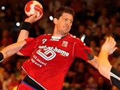Český házenkář Daniel Kubeš v utkání proti Rakousku. Český házenkář Daniel Kubeš v utkání proti Rakousku.