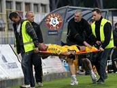 Zran�n� jihlavsk� obr�nce Michal Vesel�.