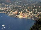 Pohled na Camogli od San Rocco