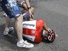 KARAMBOL. Druh�m z�vodn�kem, kter� opustil peloton Tour de France, se stal