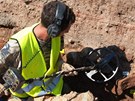Archeologick� pr�zkum na n�m�st� 28. ��jna v Hradci Kr�lov�