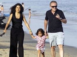 Salma Hayeková, její dcera Valentina a manžel Francois-Henri Pinault Salma Hayeková, její dcera Valentina a manžel Francois-Henri Pinault