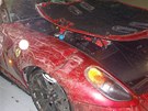 Nehoda ferrari na D11 u Cho�ovic. (15. srpna 2011)