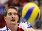 Jan �tokr v dresu �esk� volejbalov� reprezentace