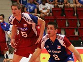 Přijímající české trio (zleva) Jiří Bence, Jan Štokr a Martin Kryštof