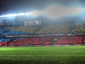 Sparťanské tribuny při posledním derby se Slavií. Sparťanské tribuny při posledním derby se Slavií.