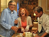 Z natá�ení filmu Líbá� jako �ábel - Ji�í Barto�ka, Old�ich Kaiser a Kamila