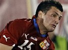 Martin Fenin v jednom ze z�pas� za n�rodn�ho t�mu.