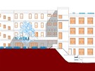 Nový klub Klubíčko v Aši na studii architekta Václava Zůny, pohled zezadu. Nový klub Klubíčko v Aši na studii architekta Václava Zůny, pohled zezadu.