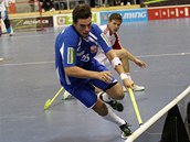 Český reprezentant Tom Ondrušek v dřívějším utkání se Švýcarskem.
