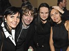 Martina Jandov� s partnerem Danem Dobi�em, Lenka Hata�ov� a Marcela