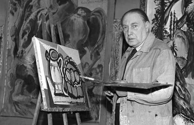 Emil Filla, �esk� mal�� a grafik (1882-1953) na sn�mku z roku 1951.