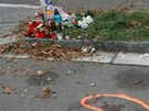 Místo tragické nehody v Habrmanově ulici v Hradci Králové Místo tragické nehody v Habrmanově ulici v Hradci Králové