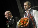 Z premi�ry p�edstaven� V�no�n� koleda - Petr Meissel a David Koller