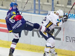 PODIVN� Z�KROK.  Ji�� Ondru�ek z V�tkovic (vlevo) a kladensk� Ji�� Bicek.
