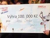 Jan �onka p�eb�r� od iDNES.cz �ek na 100 tis�c korun.