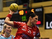 Pavla Nevařilová z Veselí v utkání proti Porubě