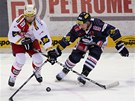 Momentka z utk�n� Liberec - Slavia. 