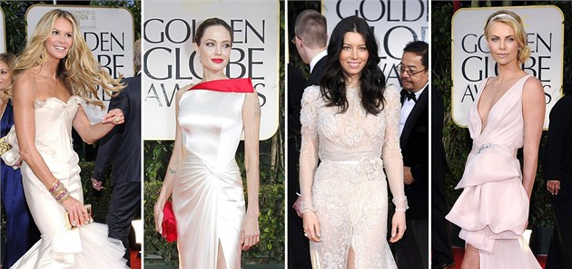 Zlaté glóby 2012: Elle Macphersonová, Angelina Jolie, Jessica Bielová a