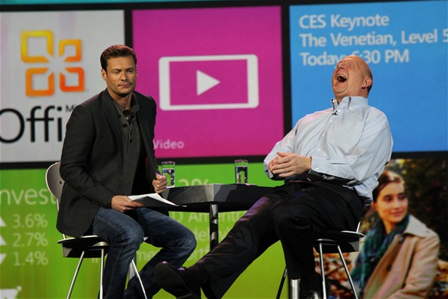 Ballmer se p�i sv�m posledn�m projevu v Las Vegas bavil opravdu neskr�van�.