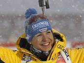 VESELÉ LOUČENÍ. Němka Magdalena Neunerová v předstihu ohlásila, že po sezoně ukončí kariéru. Teď může slavit, rozloučí se totiž vítězstvím ve Světovém poháru.