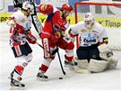 ROZKLEK. David Kuchejda z �esk�ch Bud�jovic se sna�� vyzr�t na brank��e