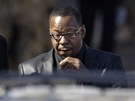 Bobby Brown v den poh�bu sv� b�val� man�elky Whitney Houston (18.2. 2012).