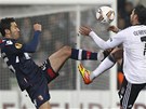 NOHY VYSOKO. Ricardo Quaresma z Besiktase (vpravo) a Hugo Viana z Bragy v