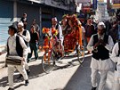 K�thm�nd�. Thamel - svatba na rik�e