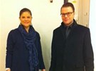 �v�dsk� princezna Victoria a jej� man�el Daniel Westling s dcerou p�i odchodu z