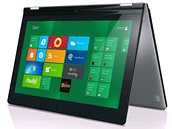 IdeaPad YOGA s klávesnicí ohnutou do polohy stan