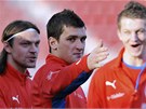 Zleva Tom� Ujfalu�i, Martin Fenin a Tom� Necid 