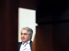 Josef Rycht�� b�hem jedn�n� rozvodov�ho soudu. (19. b�ezna 2012)