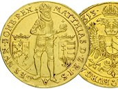 Matyáš II., 1612 - 1619, 10 Dukát 1613, Praha-Hübmer, Hal.480 RR! 600000,-
