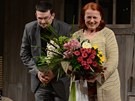 Re�is�r Jakub Nvota a Iva Jan�urov� na premi��e hry Na m�l�in� 