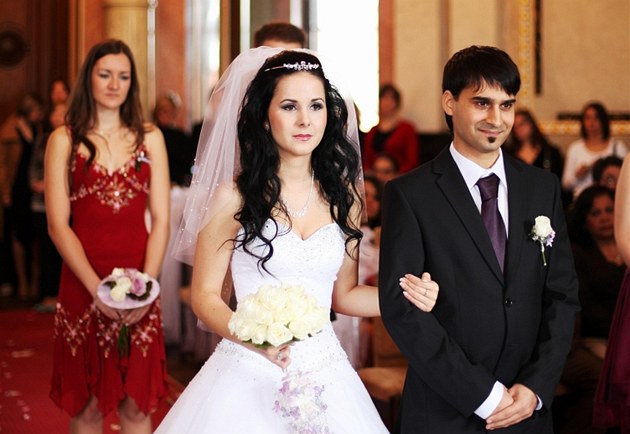 Radek Banga a Veronika Konopíková se vzali 4. dubna 2012.