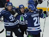 Radost hokejistů Dynama Moskva