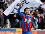 GÓLOVÁ OSLAVA. Plzeňský útočník Marek Bakoš se raduje ze vstřeleného gólu.