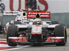 Lewis Hamilton z McLarenu p�i Velk� cen� ��ny.