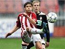 ODKOP. Lubo� Tusjak ze �i�kova odkop�v� m�� p�ed plze�sk�m Franti�kem