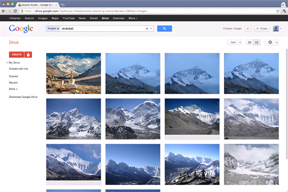 Google Drive - v�sledky vyhled�v�n� v souborech