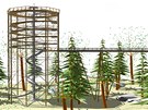 Lipno nad Vltavou. �eskou stezku korunami strom� projektoval n�meck� architekt...
