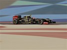 P�EKVAPEN�. Romain Grosjean ze st�je Lotus si jede v Bahrajnu pro t�et� m�sto.